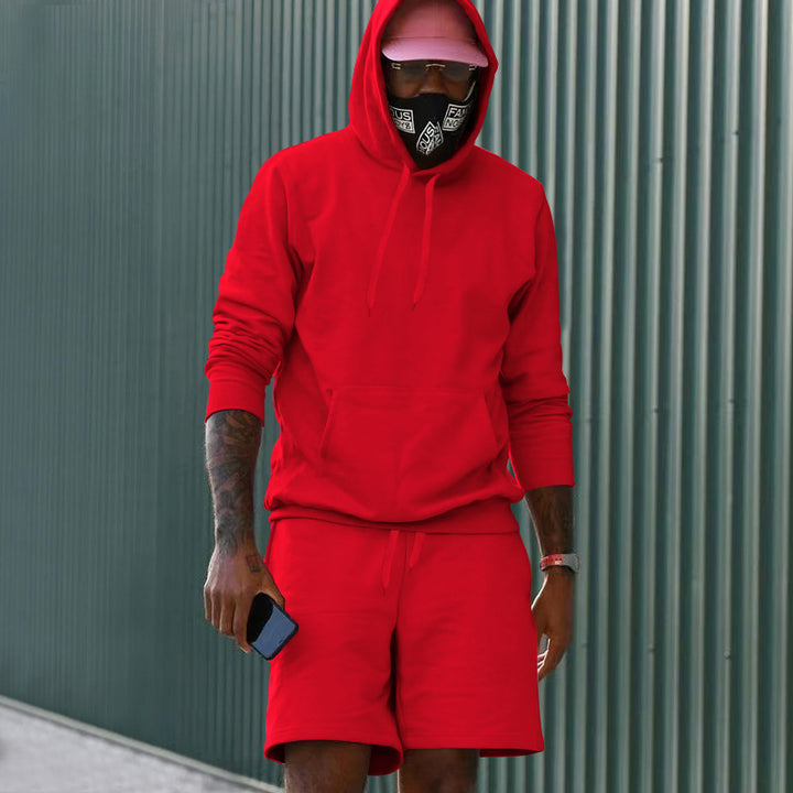 Herren Sportliches Hoodie- und Shorts-Set Echoarchiv