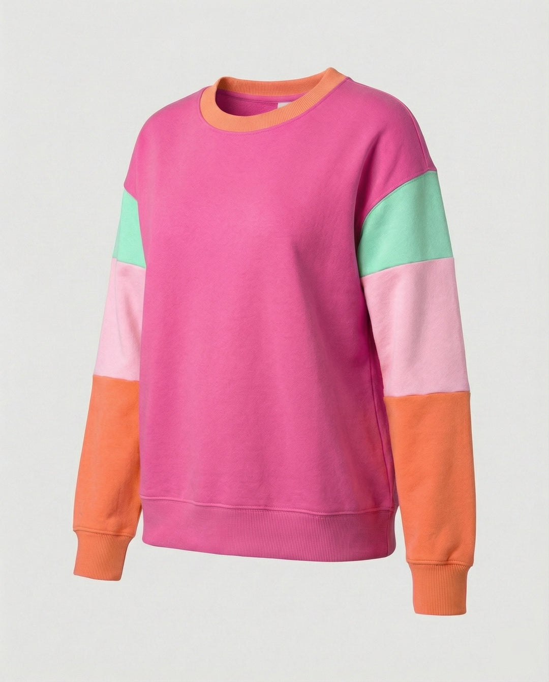 Damen lässiger SwEchoarchivtshirt mit kontrastierenden Ärmeln Echoarchiv