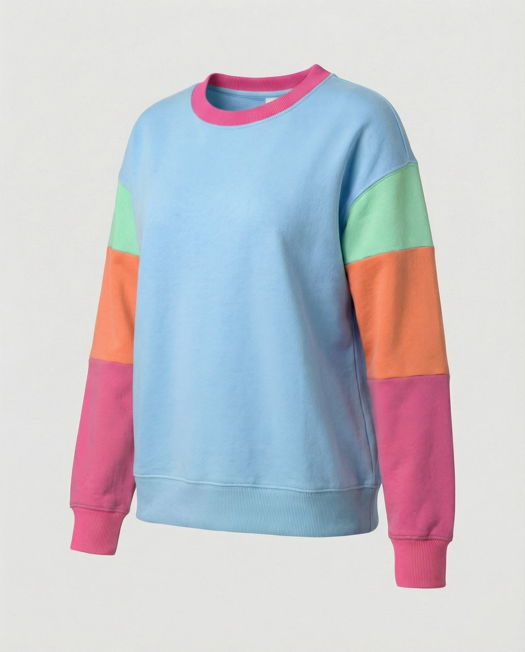 Damen lässiger SwEchoarchivtshirt mit kontrastierenden Ärmeln Echoarchiv