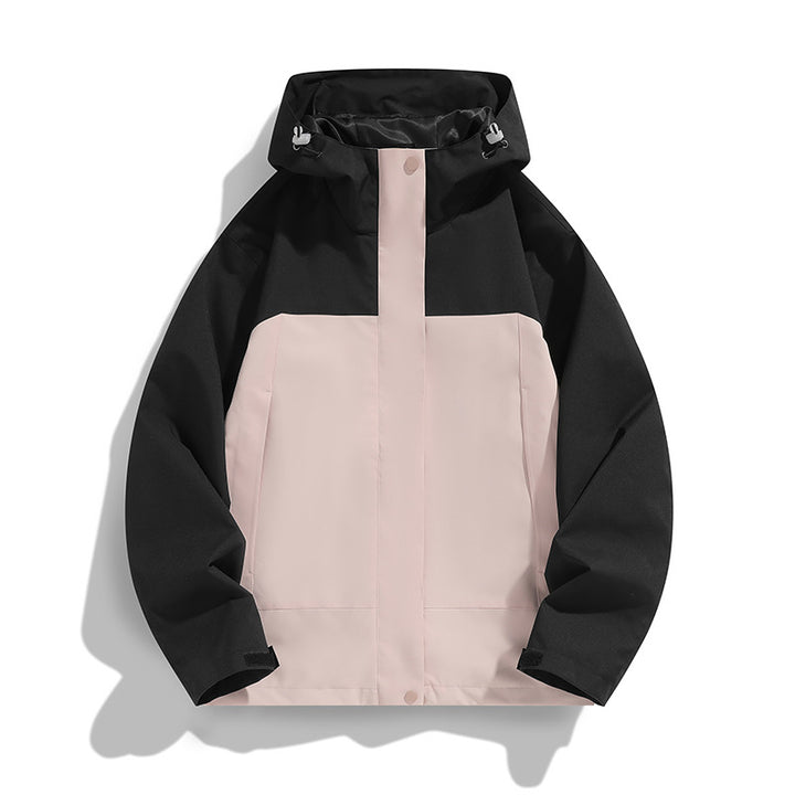 Herren Zweifarbige Softshell-Fieldjacke mit Kapuze, winddichtem Obermaterial und minimalistischen Eingriffstaschen Echo Archiv