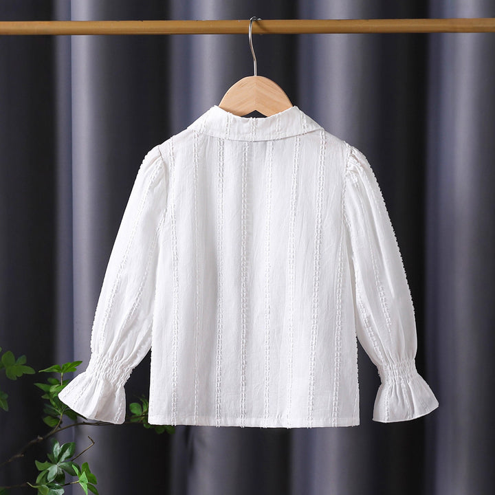 Damen verspielte Bluse mit voluminösem Kragen Echo Archiv