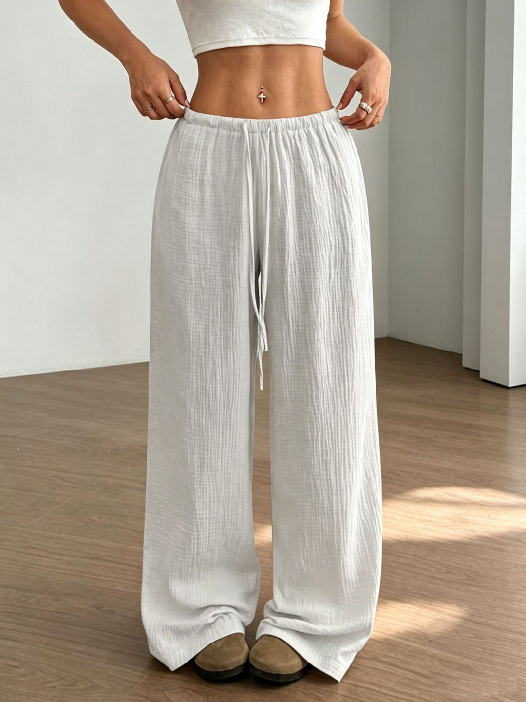 Damen weite, glänzende Palazzo-Hose Echo Archiv