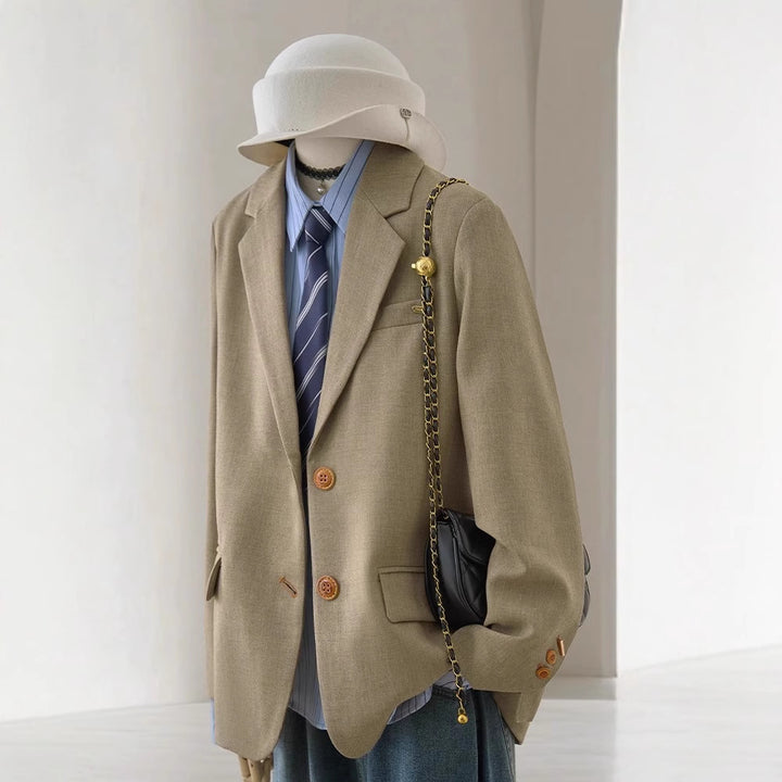 Damen Klassischer Wollblazer Echoarchiv