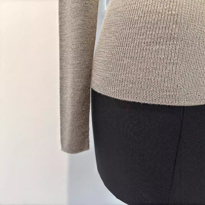 Damen weicher strukturierter Strickpullover – Mavelle