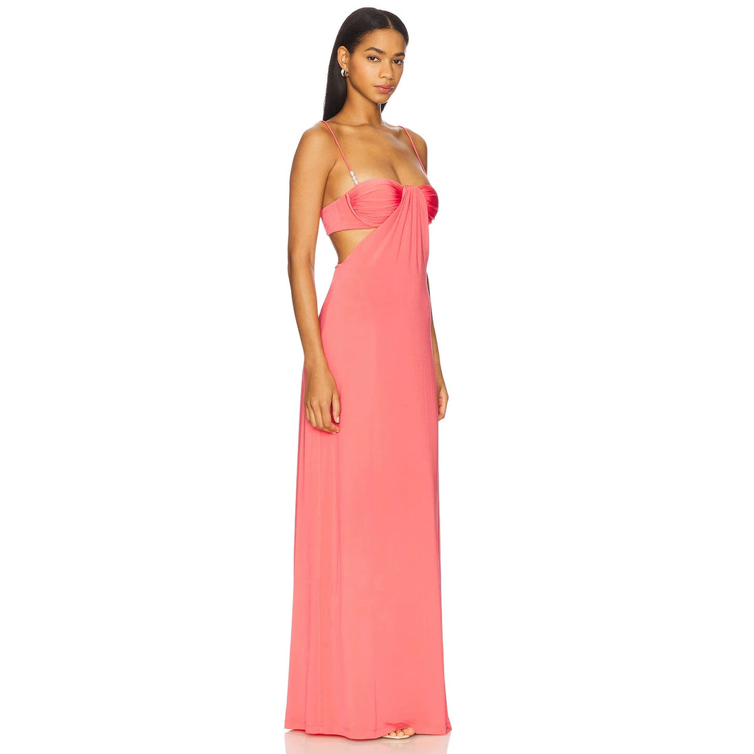 Damen nan Maxikleid mit Bustier-Cups, seitlichen Cut-Outs und feinen Spaghettiträgern Echo Archiv