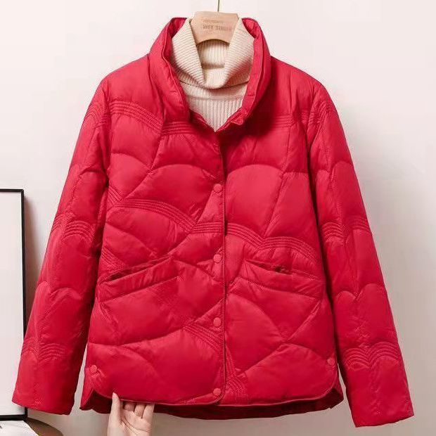 Damen Stepp-Thermo-Blouson mit hochgeschlossenem Kragen und dekorativer Wellensteppung Echoarchiv