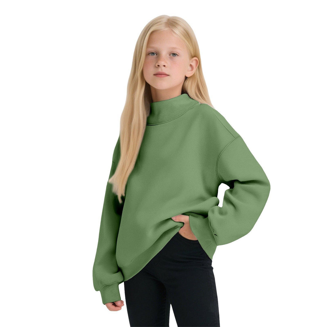 Damen Lässiges Funnel-Neck Sweatshirt im Oversize‑Schnitt mit überschnittener Schulter Echo Archiv
