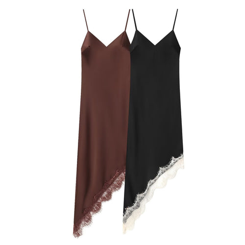 Damen Satin Nachthemd mit elegantem Spitzenbesatz Echo Archiv