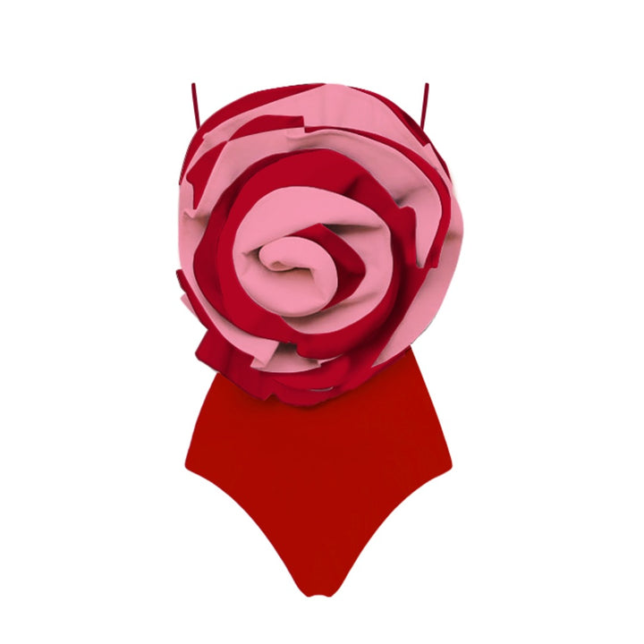 Damen Badeanzug mit dekorativem Rosenmotiv Echo Archiv