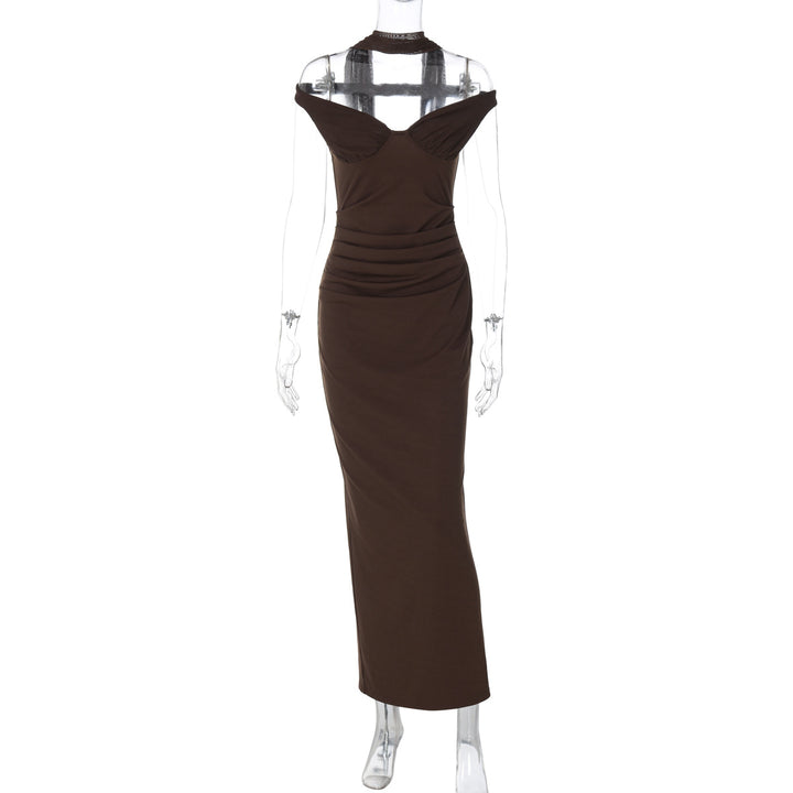 Damen Elegantes Abendkleid mit schulterfreier Drapierung Echo Archiv