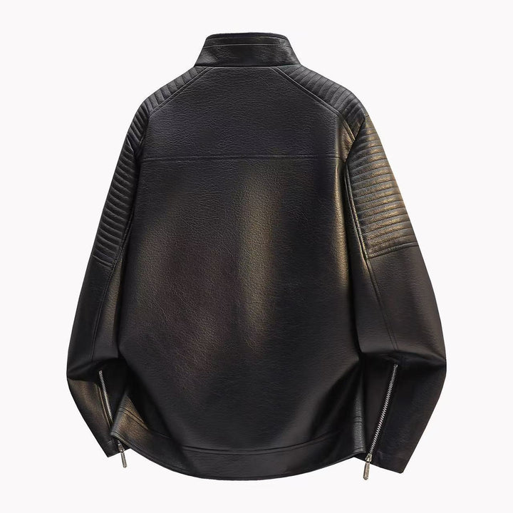 Herren Elegante Lederjacke mit Reißverschlüssen Echo Archiv