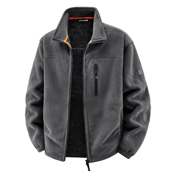 Herren Thermo-Fleece-Outdoorjacke mit Teddy-Innenfutter, Brustreißverschluss & windabweisender Oberfläche Echoarchiv