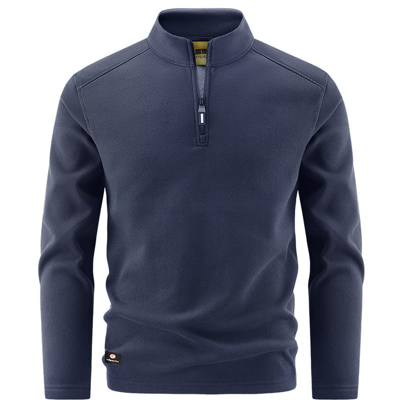 Herren Thermo‑Fleecepullover mit kurzem Reißverschluss und Stehkragen Echo Archiv