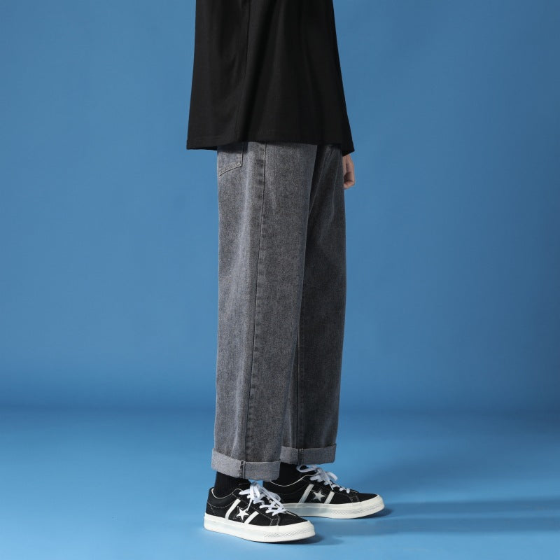 Unisex Weit geschnittene Denim-Hose Echoarchiv