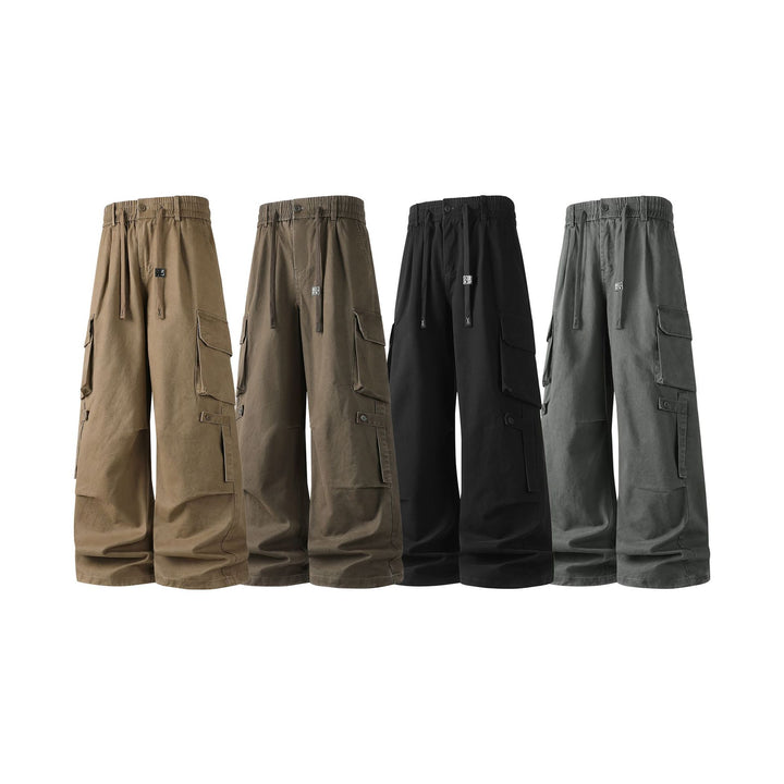Herren Extraweite Baggy-Cargo-Hose mit Elastikbund, Tunnelzug und Mehrfach‑Utility‑Taschen Echo Archiv