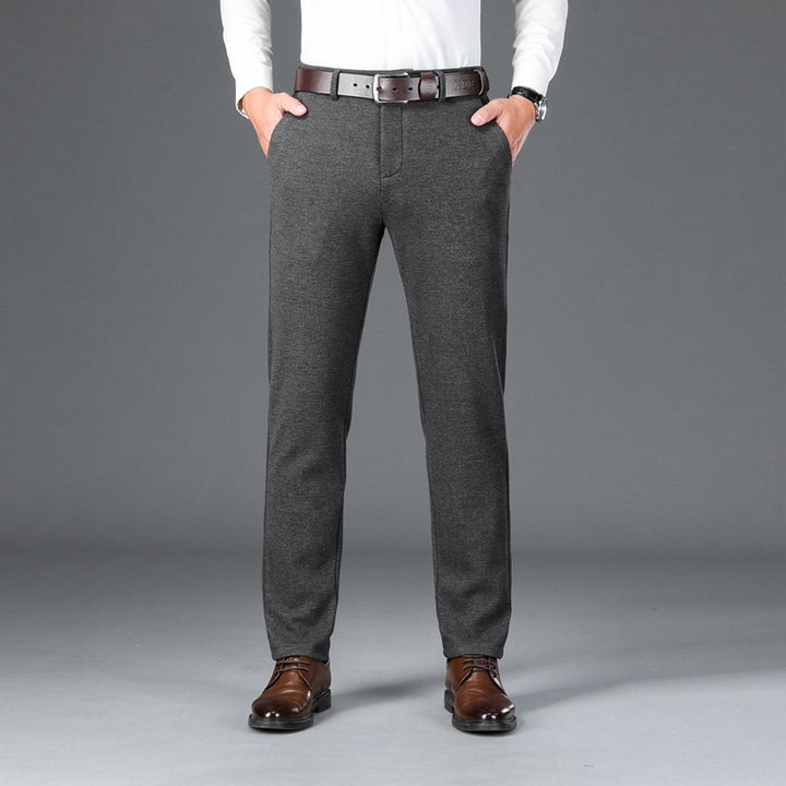 Herren Elegante Stretch-Wolloptik-Hose mit geradem Schnitt und elastischem Bund Echo Archiv