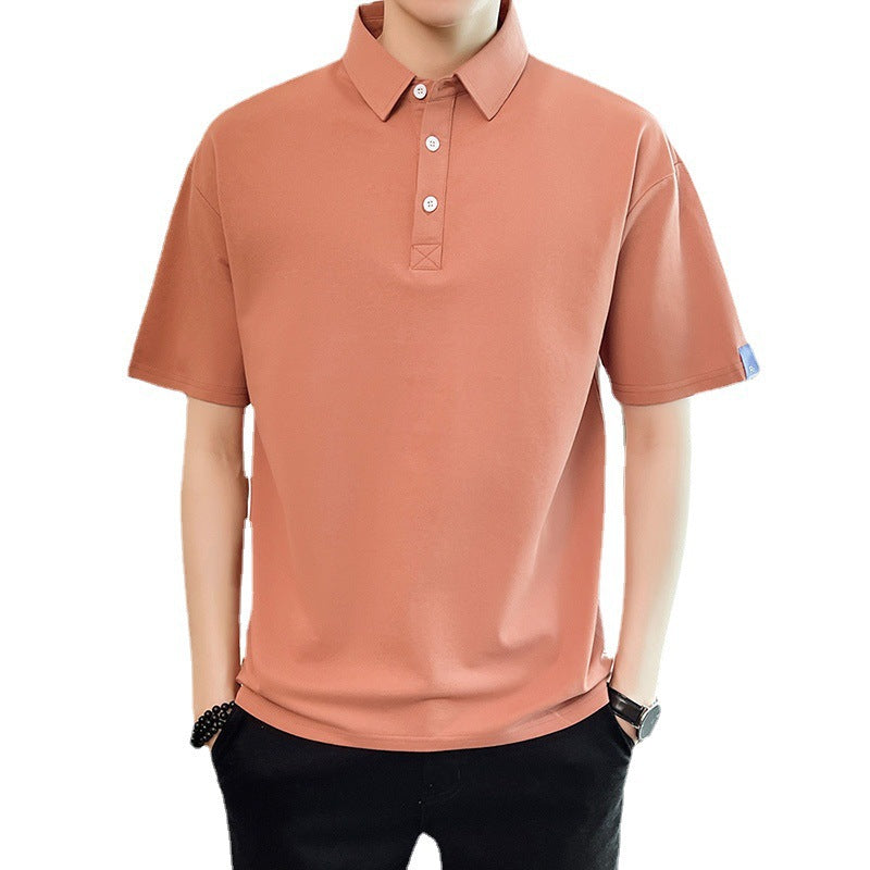 Herren atmungsaktives Poloshirt mit knopfverzierten Details Echoarchiv