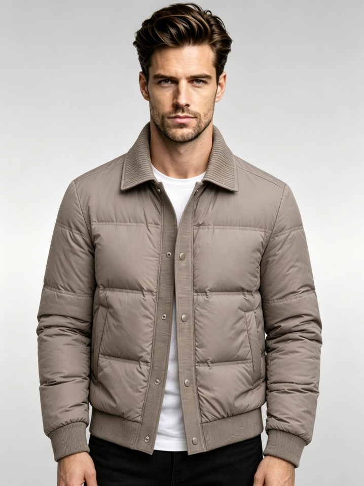 Herren Modische Steppjacke mit hohem Kragen – Taviero