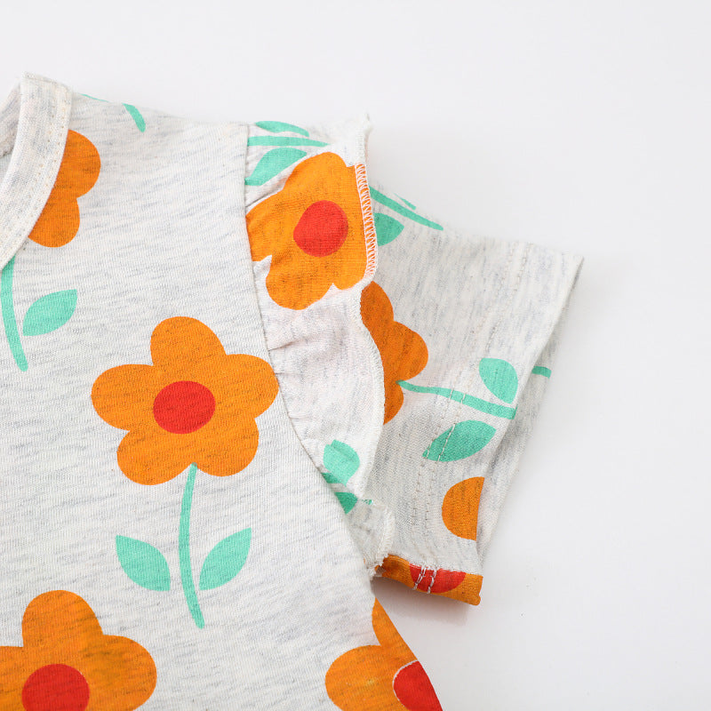Mädchen Sommerkleid mit floralen Mustern Echo Archiv