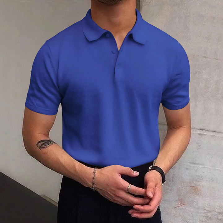 Herren Polo-Shirt aus atmungsaktiver Baumwolle mit elegantem Kragen Echoarchiv