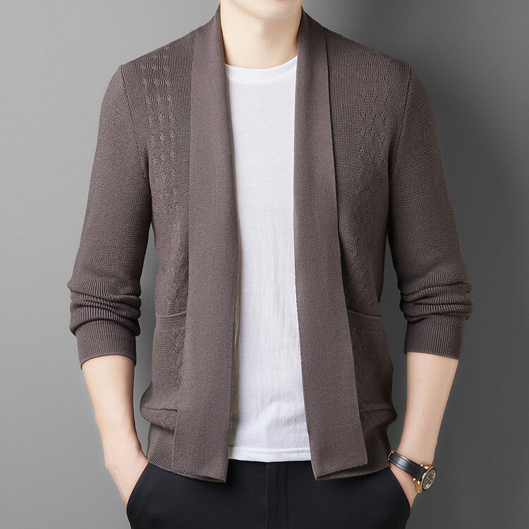 Herren Strickjacke mit modernem Schnitt und praktischen Taschen Echoarchiv