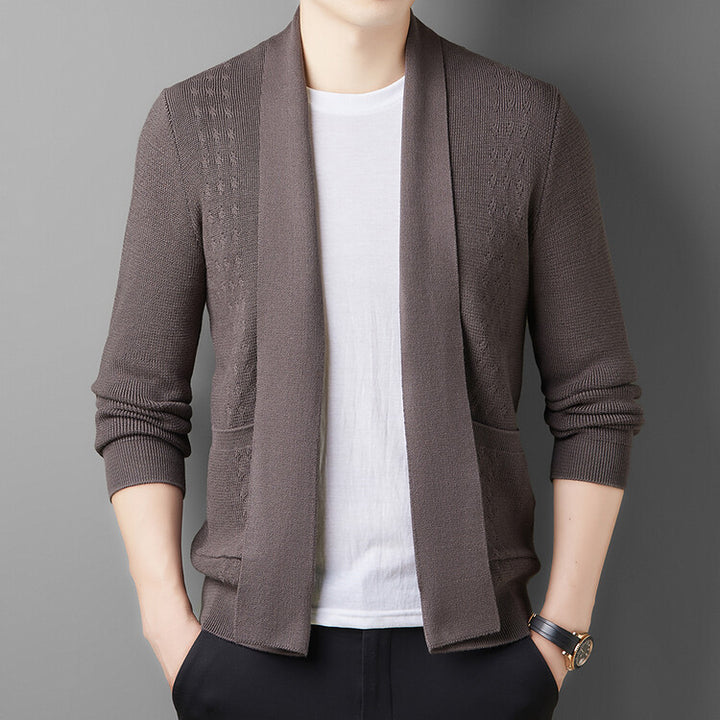 Herren Strickjacke mit modernem Schnitt und praktischen Taschen Echoarchiv