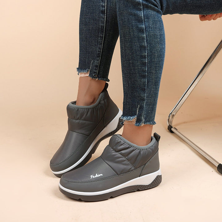 Damen Gepolsterte Slip-On Winter-Booties mit Keilsohle – Lioré
