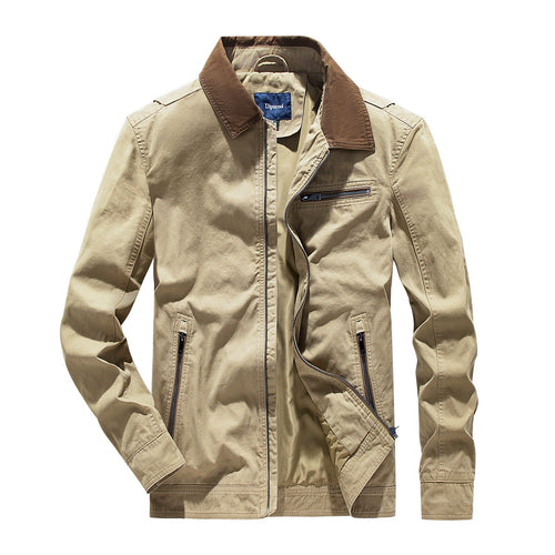Herren modische Übergangsjacke mit auffälligem Kragen Echoarchiv