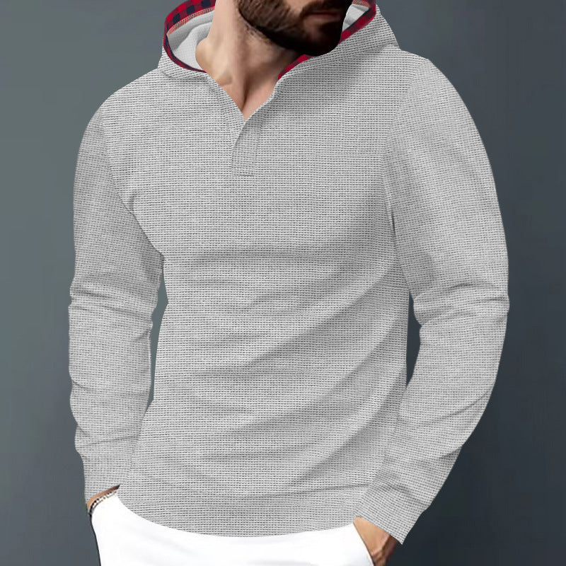 Herren Langarm-Hoodie mit modernem Schnitt und kontrastierender Kapuze Echoarchiv