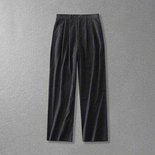 Damen Weite Bundfalten-Hose mit hoher Taille Echoarchiv