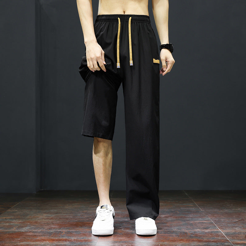 Herren Sportliche Freizeithose mit verstellbarem Bund und Seitentaschen