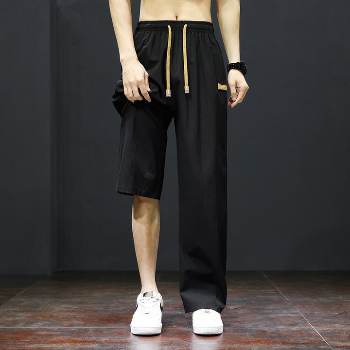 Herren Sportliche Freizeithose mit verstellbarem Bund und Seitentaschen