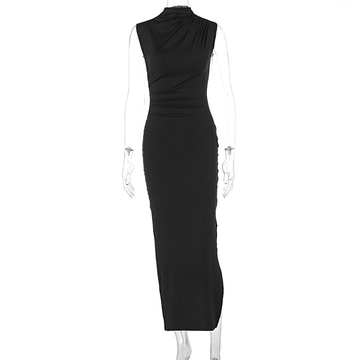 Damen Elegantes Wickelkleid mit figurbetontem Schnitt und hohem Schlitz Echo Archiv