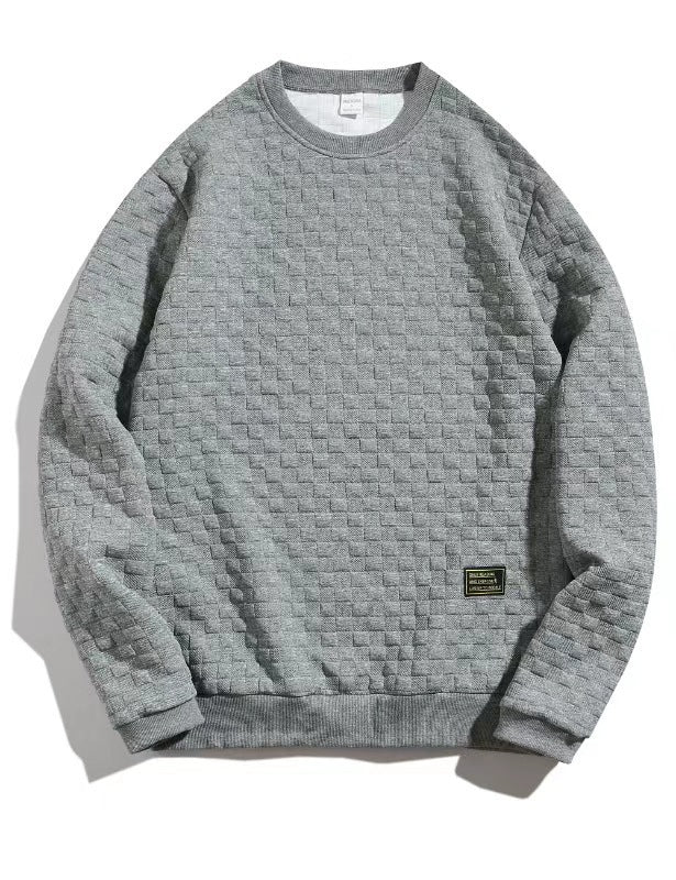 Herren Sweatshirt mit strukturiertem Design und modernem Rundhalsausschnitt Echoarchiv