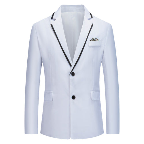 Herren eleganter smoking blazer mit kontrastierenden Details und praktischen Taschen Echoarchiv