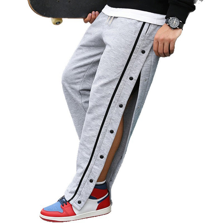 Herren Sportliche Snap-Trackhose mit seitlichen Druckknopfleisten und Tunnelzug Echoarchiv