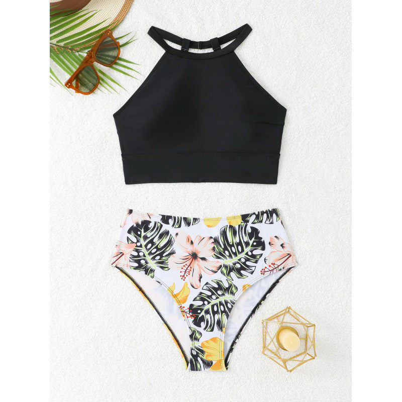 Damen Sportliches High-Waist Bikini-Set Echo Archiv