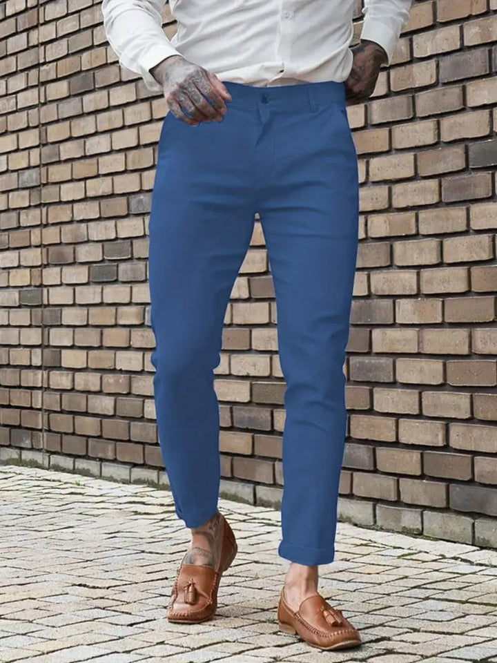 Herren Slim-Fit Chinohose mit elastischem Komfortbund und praktischen Taschen Echoarchiv
