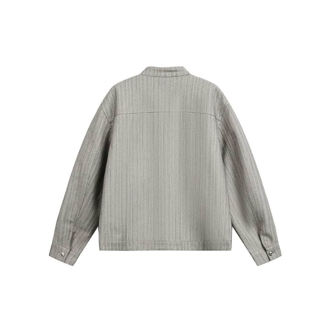 Unisex Oversize-Blouson im Workwear‑Stil mit Stehkragen und Knopfleiste Echoarchiv