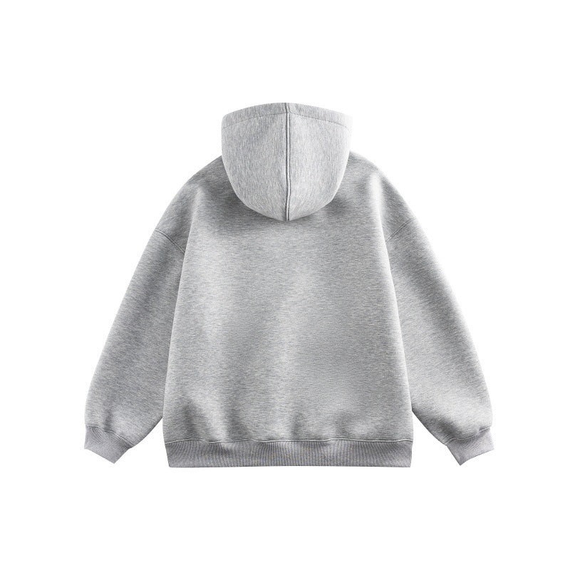 Unisex Oversize-Kapuzenpullover aus French-Terry mit Kängurutasche und abnehmbaren Plüschanhänger Echoarchiv