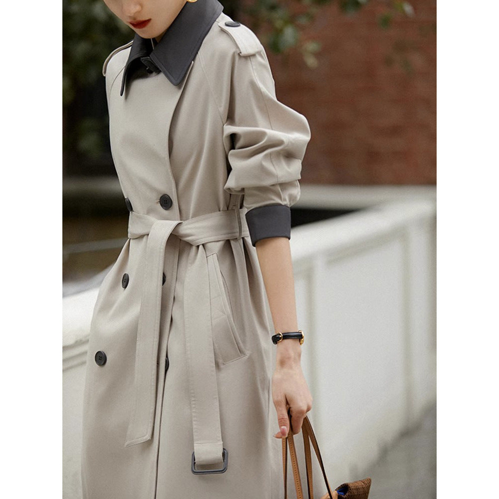 Damen Stilvolle Trenchcoat mit Taillengürtel Echoarchiv