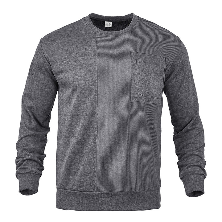 Herren modischer Sweatshirt mit strukturiertem Design und praktischer Brusttasche Echoarchiv