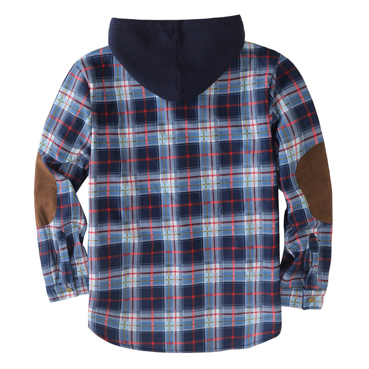 Herren wattierte Flanelljacke mit abnehmbarem Kapuzenfutter Echoarchiv