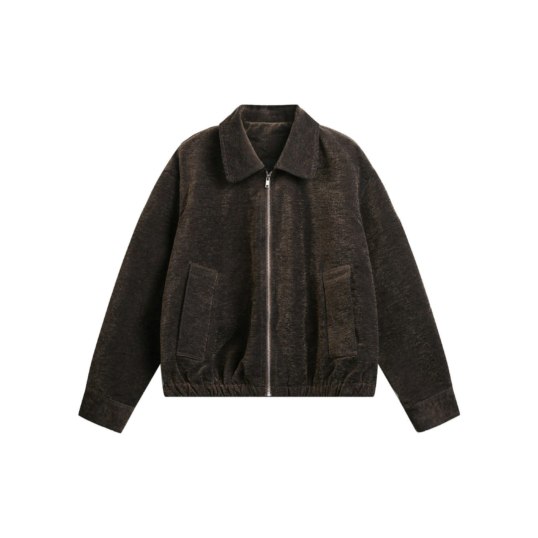 Unisex Boxy-Bomberjacke mit Hemdkragen, Frontreißverschluss und aufgesetzten Pattentaschen Echoarchiv