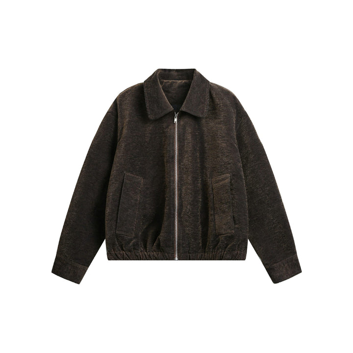 Unisex Boxy-Bomberjacke mit Hemdkragen, Frontreißverschluss und aufgesetzten Pattentaschen Echoarchiv
