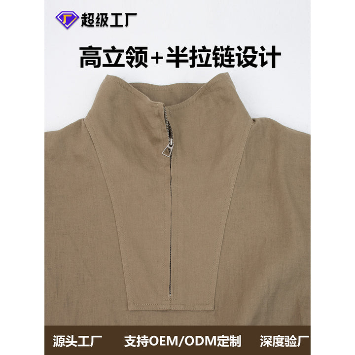 Damen Modische Langärmlige Bluse mit Stehkragen Echo Archiv