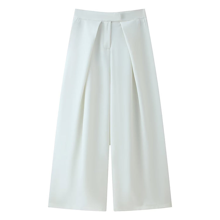 Damen weit geschnittene Culotte-Hose mit eleganten Falten und hohem Bund Echo Archiv