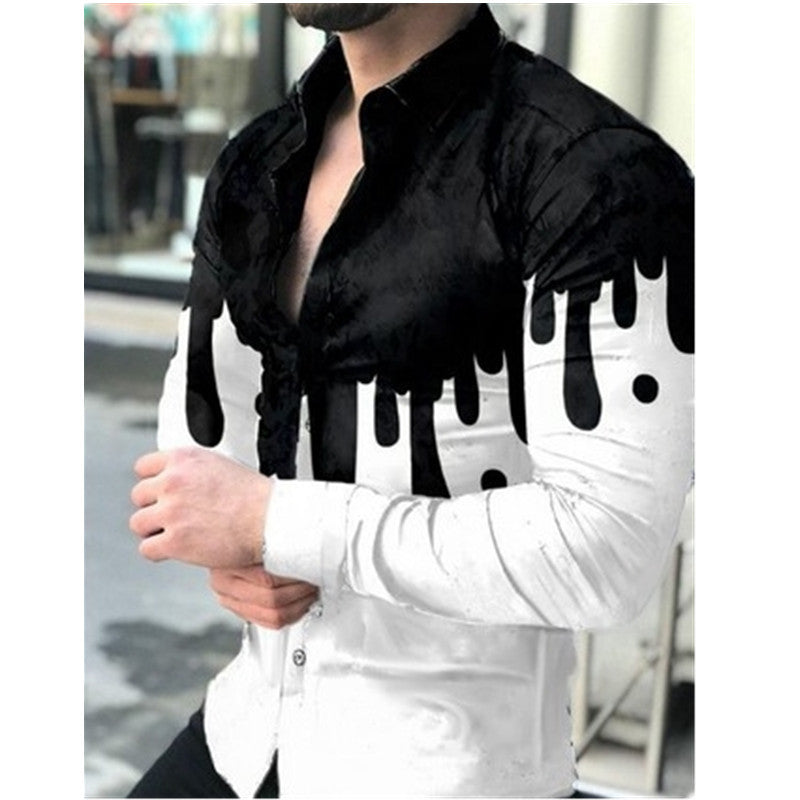 Herren Hemd mit modernem geometrischem Muster Echoarchiv