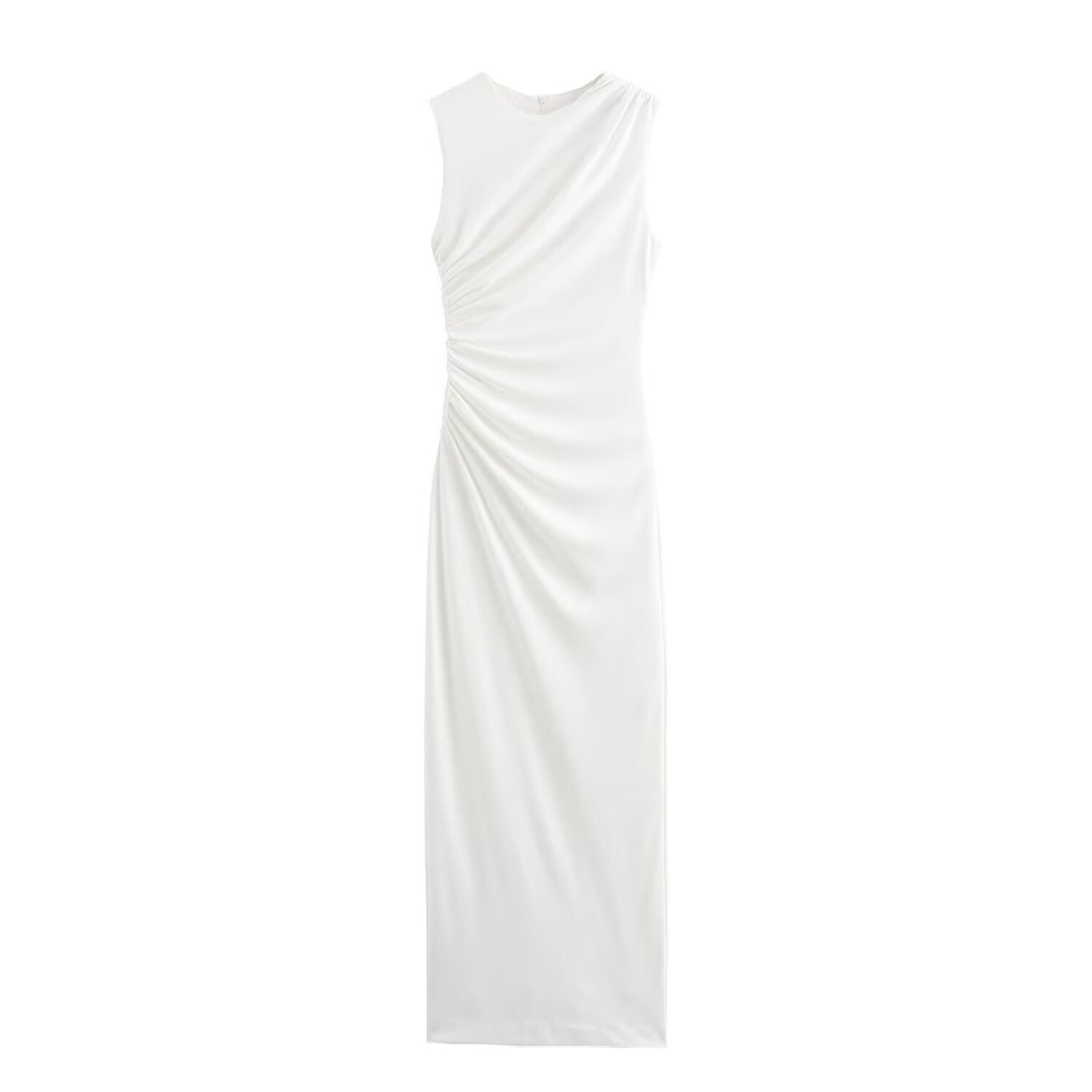 Damen elegantes Maxikleid mit raffinierten Drapierungen Echo Archiv