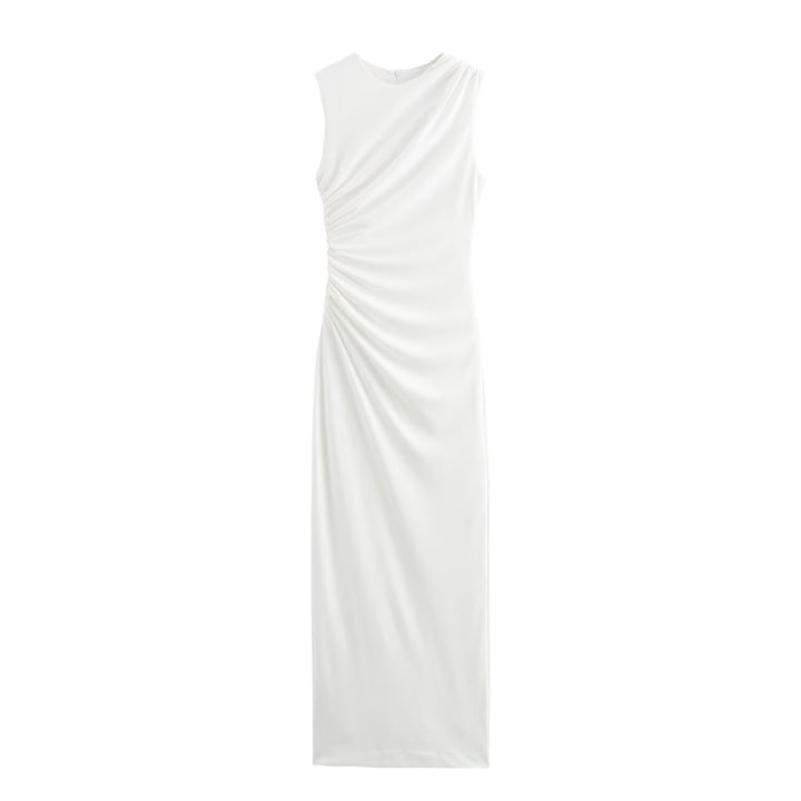 Damen elegantes Maxikleid mit raffinierten Drapierungen Echo Archiv